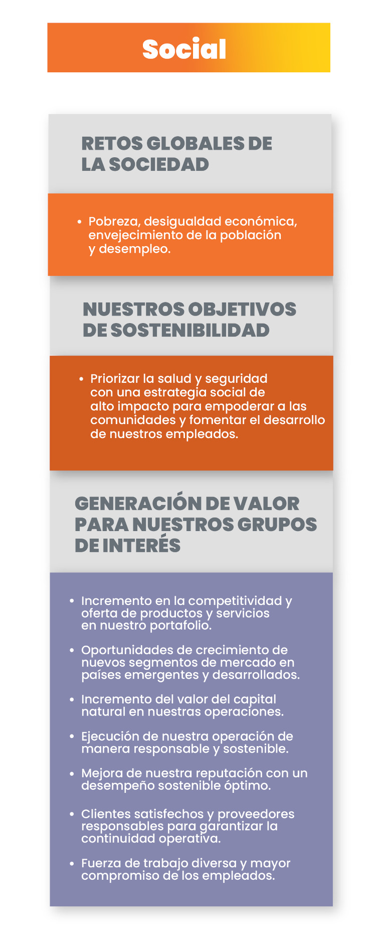 CEMEX Modelo de Sosteniblidad Social detallado